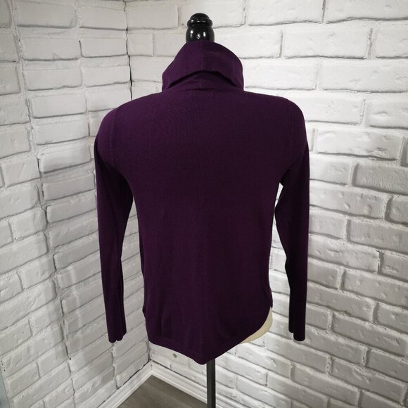 Reitmans Ladies Size Medium Purple Lightweight Cowl Neck Sweater - Picture 2 of 9
